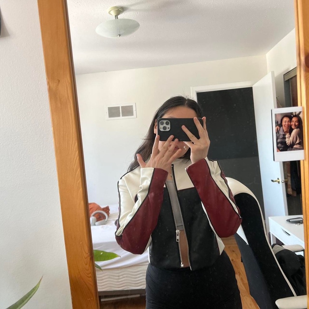 cropped racing jacket - Picture 2 of 3